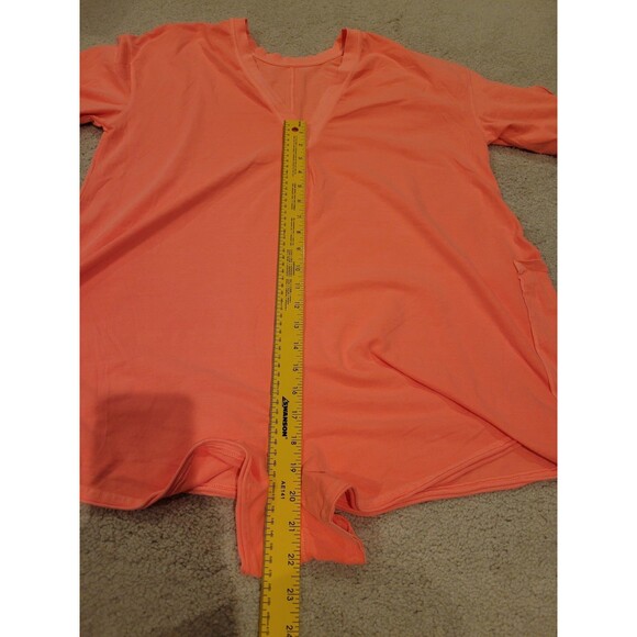 NWOT Free People Movement Hot Shot Tee Romper Neon Coral Small Oversize - Picture 6 of 9